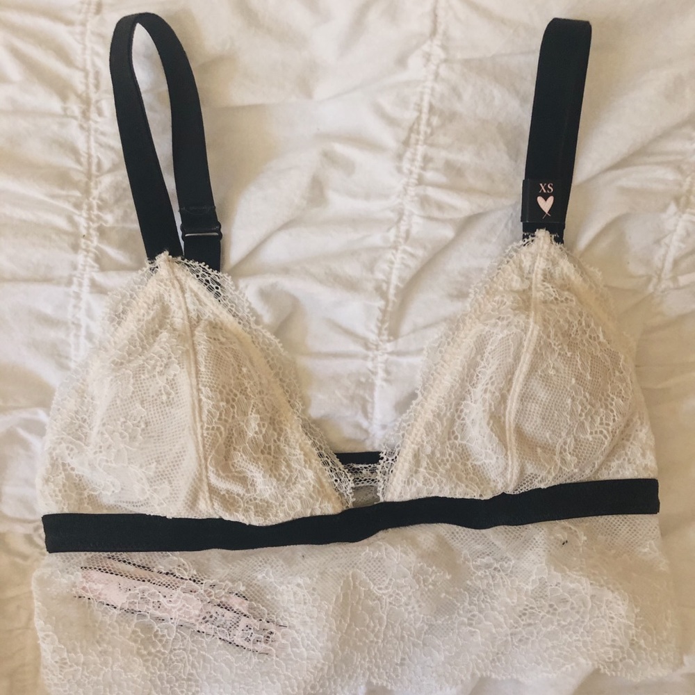new w tags white bralette